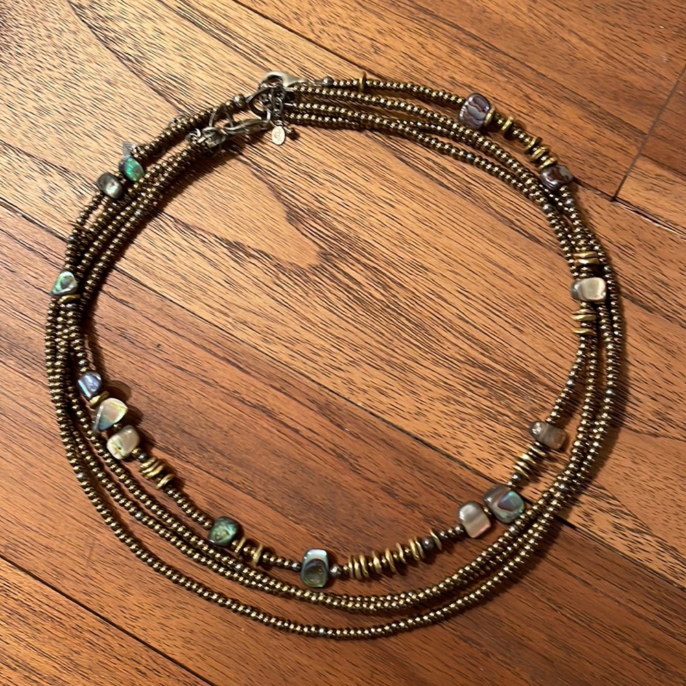 Silpada 16” Abalone Shell Necklace - 2-in-1